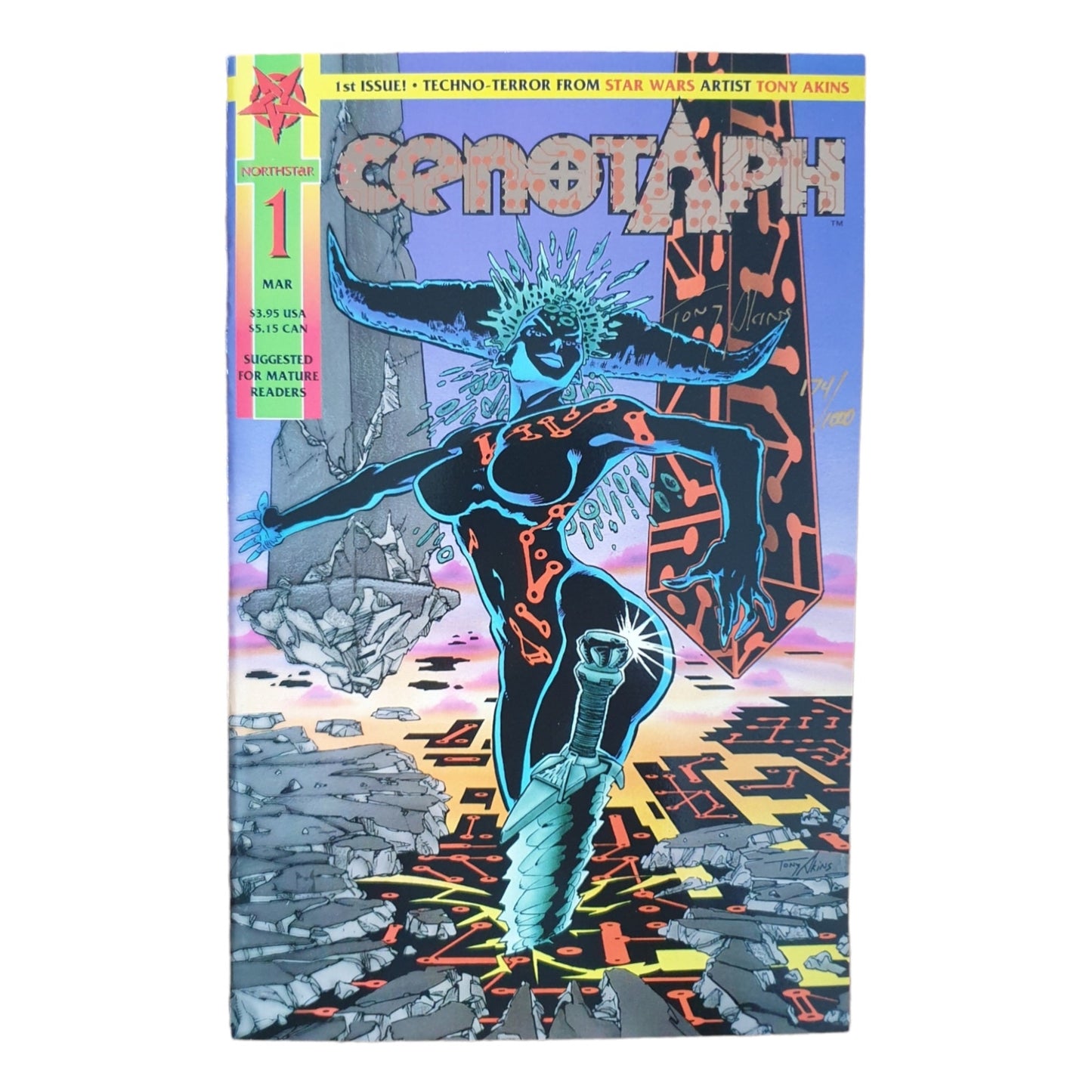 Cenotaph #1 1995 Signed Tony Akins 174/1000 Northstar Publishing