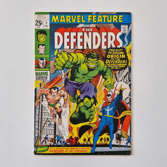 Marvel Feature #1 1971 1st team appearance of The Defenders Marvel