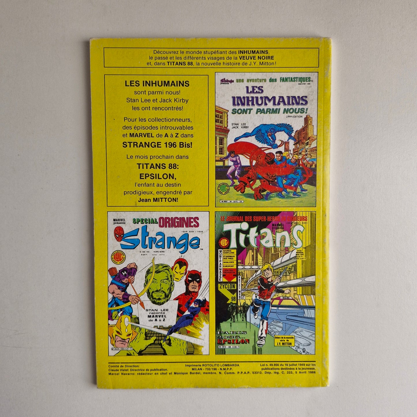 Strange #196 1986 FN French Edition