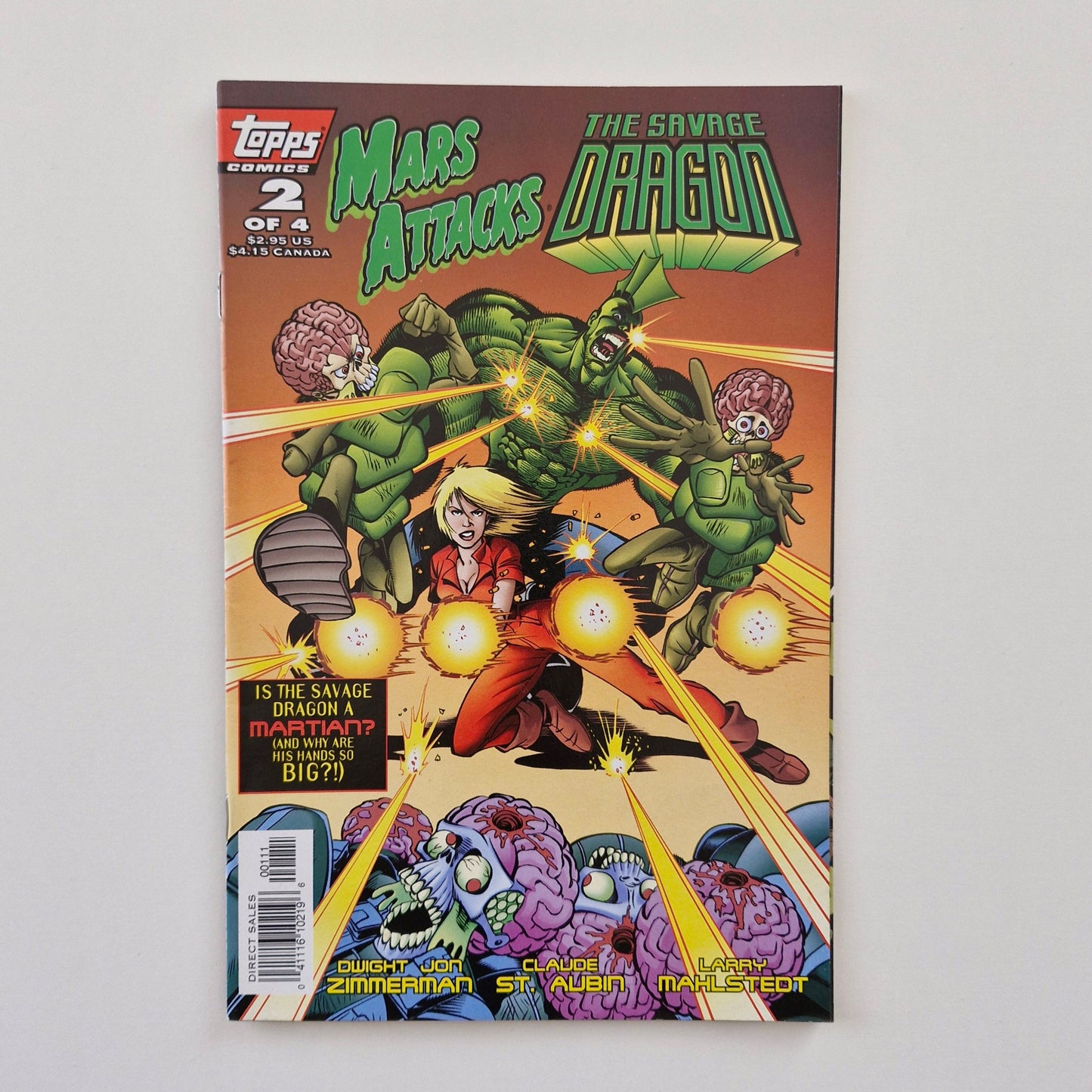 Mars Attacks the Savage Dragon #2 1997 FN/VF Topps Comics