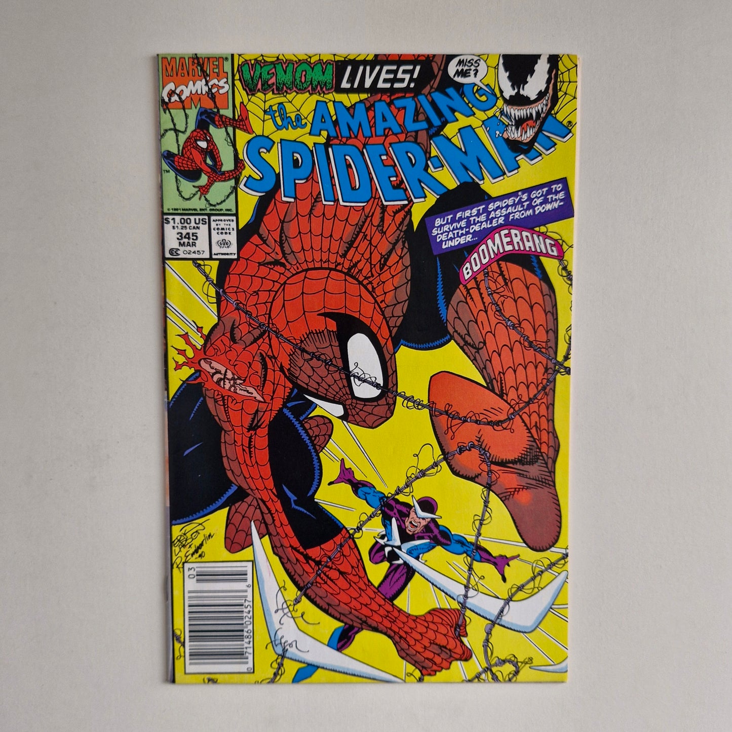Amazing Spider-Man #345 1991 VF+ Cletus Kasady Appearance