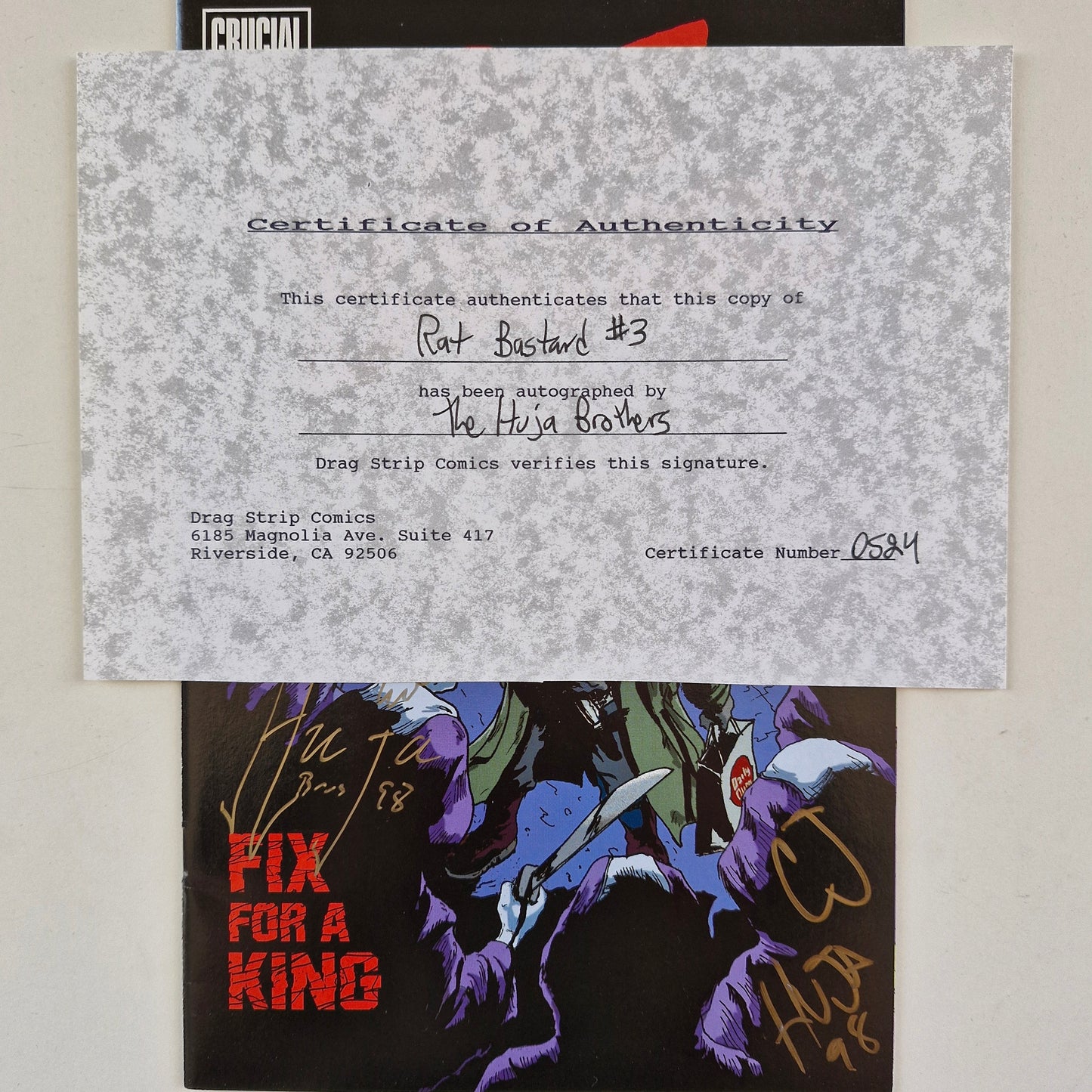 Rat Bastard #3 1998 FN/VF Signed by the Huja Brothers with CoA