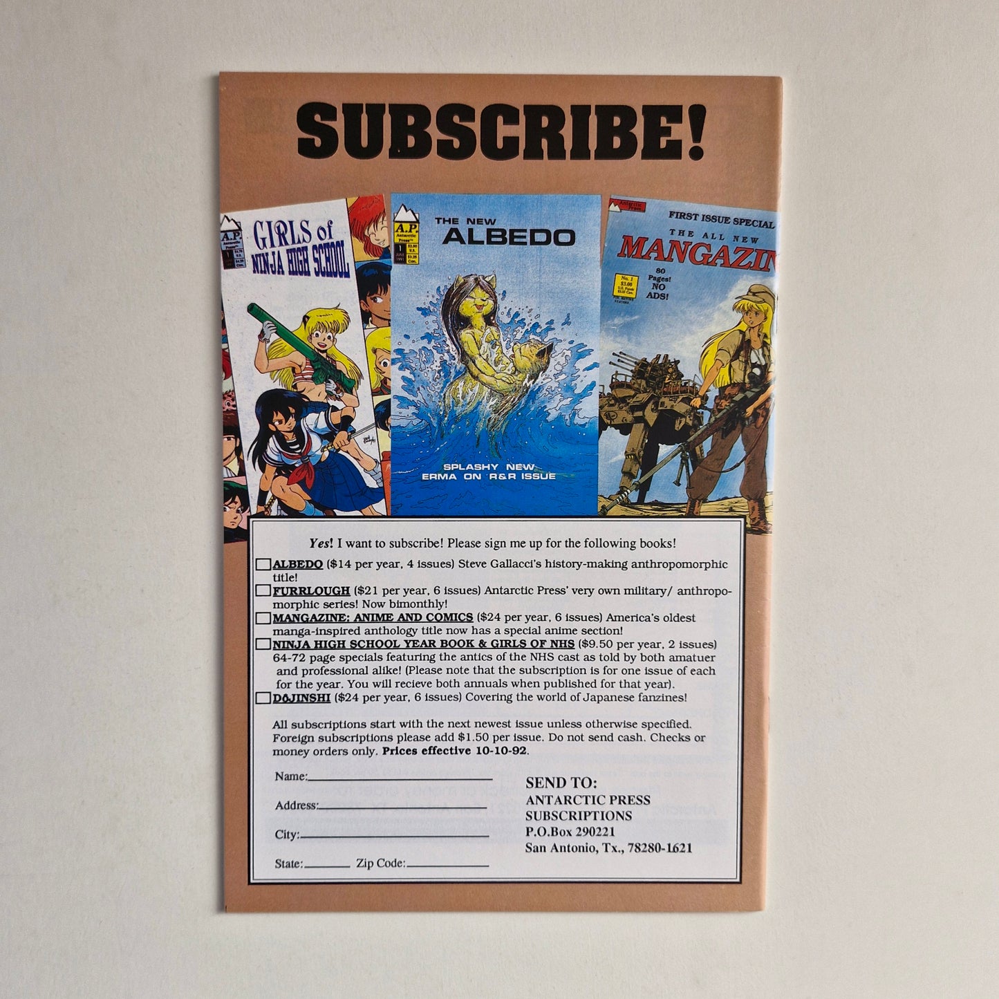 Dojinshi #2 1992 VF The World of Japanese Fanzines