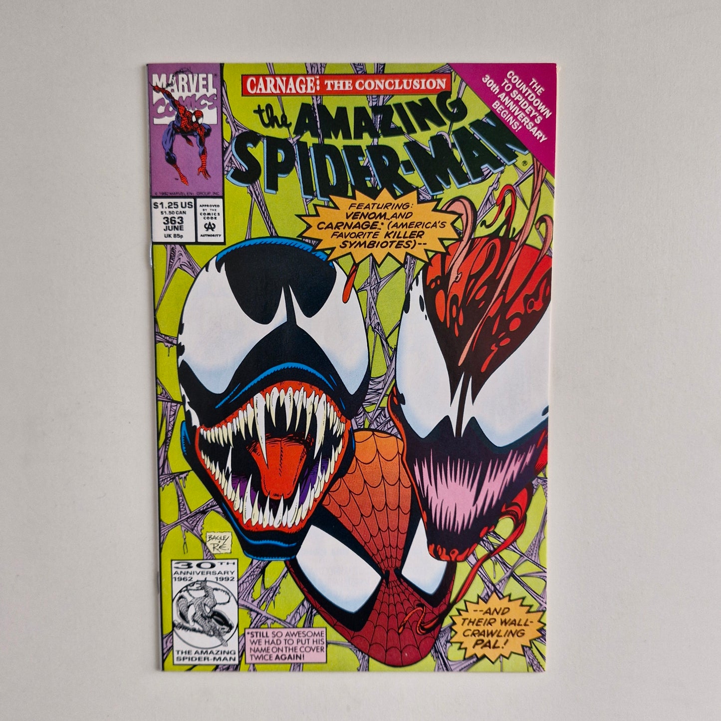 Amazing Spider-Man #363 1991 NM 3rd Appearance of Carnage